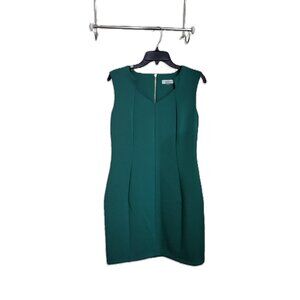 Calvin Klein Sleeveless Sheath Dress. Dark Green - Size 12